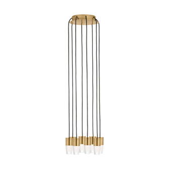 Lassell LED Chandelier in Natural Brass (182|SLCH39227NB)