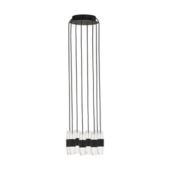 Lassell LED Chandelier in Nightshade Black (182|SLCH38527B)