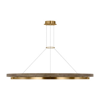 Grace LED Chandelier in Natural Brass/ Weathered Oak (182|SLCH30030NBW)