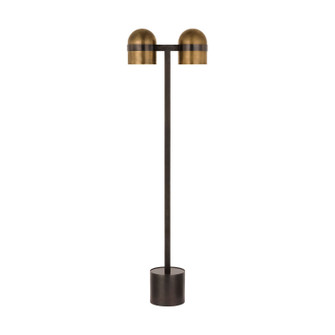 Octavia LED Floor Lamp in Blackened Bronze/Bright Worn Brass (182|AKFL34127BDZ/BWB)