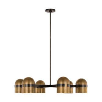 Octavia LED Chandelier in Blackened Bronze/Bright Worn Brass (182|AKCH33427BDZ/BWB)