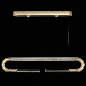 Antonia LED Linear Pendant in Soft Gold Leaf/Nickel/Smoke (48|924140-522ST)