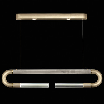 Antonia LED Linear Pendant in Soft Gold Leaf/Brass/Smoke (48|924140-512ST)