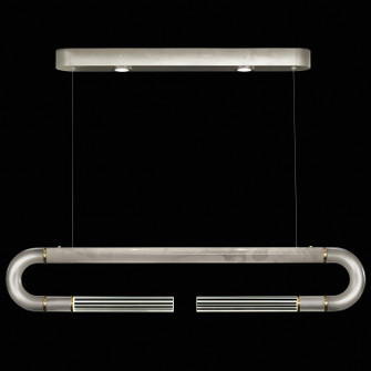 Antonia LED Linear Pendant in Silver Leaf/Brass/Smoke (48|924140-412ST)
