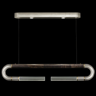 Antonia LED Linear Pendant in Silver Leaf/Brass/Charcoal (48|924140-411ST)