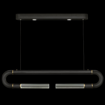 Antonia LED Linear Pendant in Black/Brass/No Parchment (48|924140-110ST)