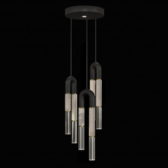 Antonia LED Pendant in Black/Brass/Smoke (48|923840-112ST)