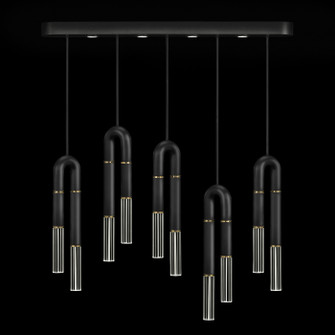 Antonia LED Linear Pendant in Black/Brass/No Parchment (48|923140-110ST)