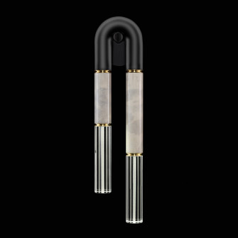 Antonia LED Wall Sconce in Black/Brass/Smoke (48|922750-112ST)