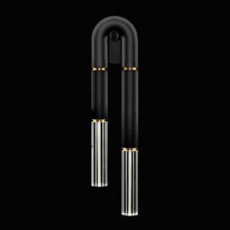 Antonia LED Wall Sconce in Black/Brass/No Parchment (48|922750-110ST)