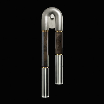 Antonia LED Wall Sconce in Silver Leaf/Brass/Charcoal (48|922550-411ST)