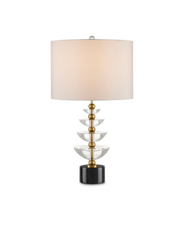 Waterfall One Light Table Lamp in Clear/Natural/Brass (142|6000-0872)