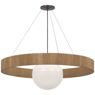 Arena LED Chandelier in Bronze and White Glass (268|WS 5002BZ/NO-WG)