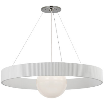 Arena LED Chandelier in Polished Nickel and White Glass (268|WS 5001PN/WHT-WG)