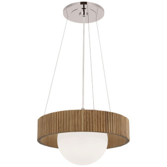 Arena LED Chandelier in Polished Nickel and White Glass (268|WS 5000PN/NO-WG)