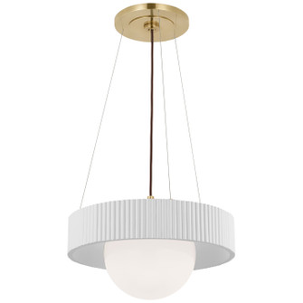 Arena LED Chandelier in Hand-Rubbed Antique Brass and White Glass (268|WS 5000HAB/WHT-WG)