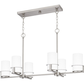 Seymour Six Light Linear Chandelier in Brushed Nickel (10|SEY636BN)
