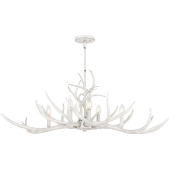 Brosh Six Light Linear Chandelier in Antique White (10|BSH640AWH)