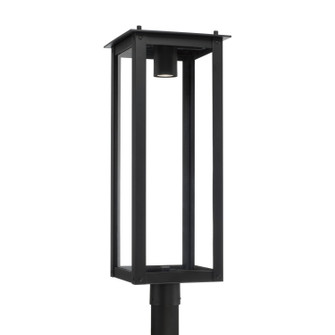 Hunt One Light Outdoor Post Lantern in Black (65|934643BK-GL)