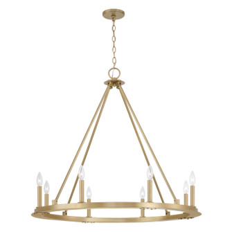 Pearson Eight Light Chandelier in Aged Brass (65|4918AD)