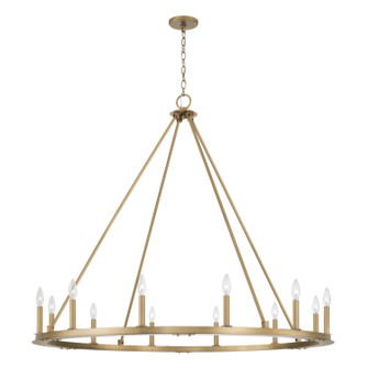 Pearson 12 Light Chandelier in Aged Brass (65|4912AD)