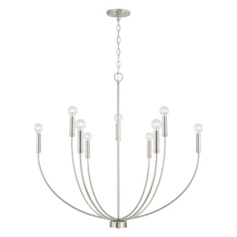 Ansley Nine Light Chandelier in Brushed Nickel (65|452191BN)