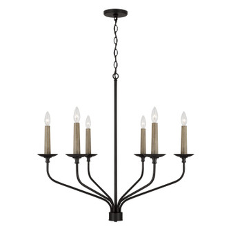 Wilder Six Light Chandelier in Matte Black (65|451561MB)