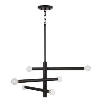 Zane Six Light Chandelier in Matte Black (65|451261MB)