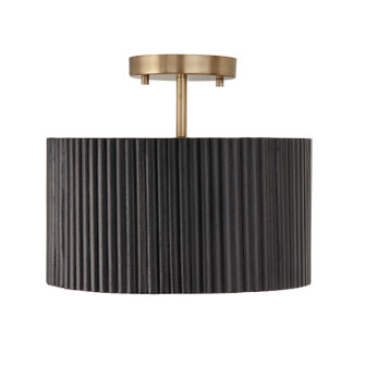 Donovan One Light Semi-Flush Mount in Black Stain and Matte Brass (65|250711KR)