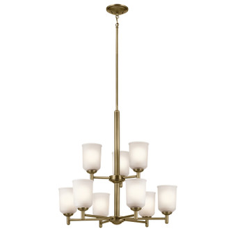 Shailene Nine Light Chandelier in Natural Brass (12|43672NBR)