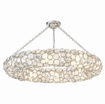 Palla Eight Light Semi Flush Mount in Antique Silver (60|528P-SA_CEILING)