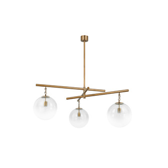 Wade Three Light Chandelier in Patina Brass (67|F1059-PBR)