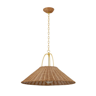 Davida One Light Pendant in Aged Brass (428|H894701L-AGB)