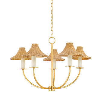 Twila Five Light Chandelier in Vintage Gold Leaf (428|H868805-VGL)