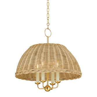 Arwen Four Light Chandelier in Aged Brass (428|H859804-AGB)