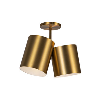 Keiko Two Light Semi-Flush Mount in Brushed Gold (347|SF58814-BG)