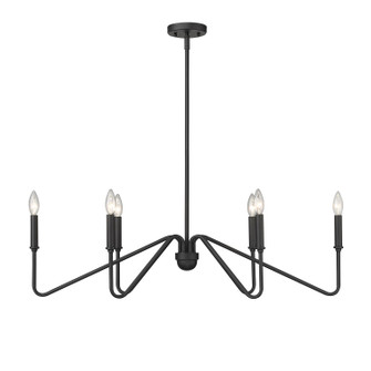 Kennedy Six Light Linear Pendant in Natural Black (62|3690-LP NB)