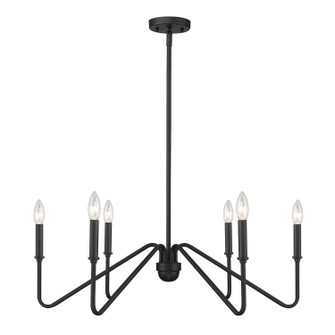 Kennedy Six Light Chandelier in Natural Black (62|3690-6 NB)