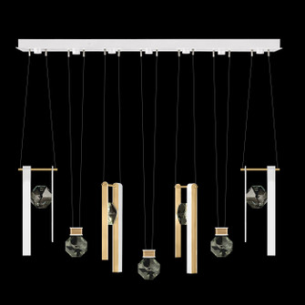 Aria LED Linear Pendant in White/Gold Accents (48|100007-2-3333444)