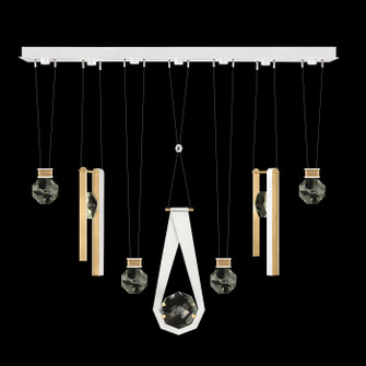 Aria LED Linear Pendant in White/Gold Accents (48|100007-2-2334444)