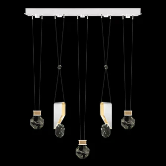Aria LED Linear Pendant in White/Gold Accents (48|100006-2-11444)