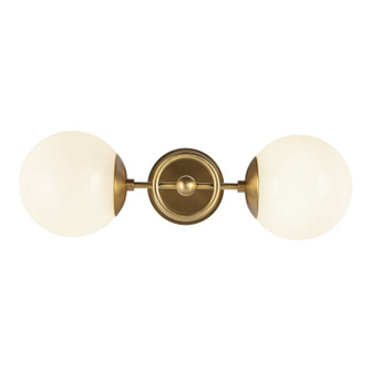 Fiore Two Light Wall Vanity in Brushed Gold/Glossy Opal Glass (452|WV407618BGGO)