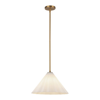 Serena One Light Pendant in Aged Brass/Opal Glass (452|PD451814AGOP)