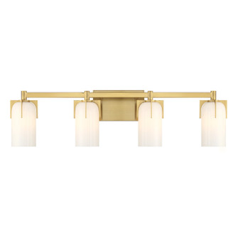 Caldwell Four Light Bathroom Vanity in Warm Brass (51|8-4128-4-322)