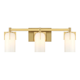 Caldwell Three Light Bathroom Vanity in Warm Brass (51|8-4128-3-322)