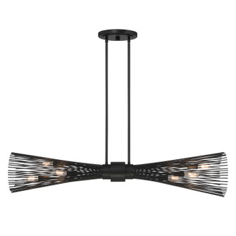 Longfellow Six Light Linear Chandelier in Matte Black (51|1-9601-6-89)