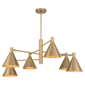 Pharos Six Light Chandelier in Noble Brass (51|1-8003-6-127)