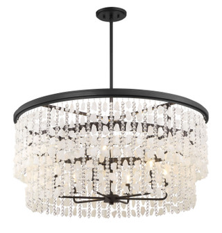 Shimmering Elegance Nine Light Chandelier in Sand Coal (7|6706-66)