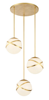 Batignolles Three Light Pan Pendant in Spring Gold Leaf (7|5433-853)