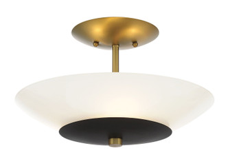 Bax Three Light Flush Mount in Sand Coal & Soft Brass (7|1703-781)